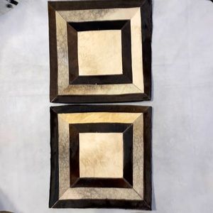 2- New Handmade Real Cowhide Leather Pillow Covers Hair on